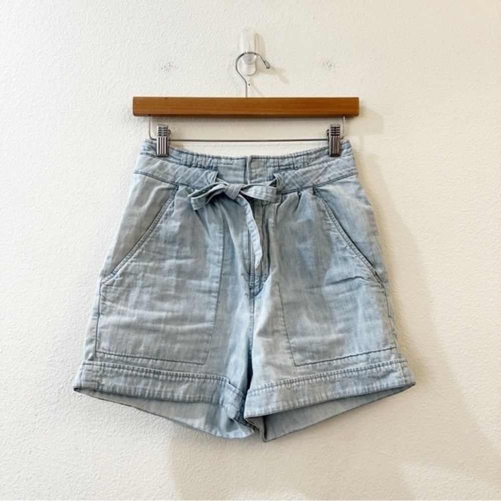 Isabel Marant Etoile Women's Marius High Waist Shorts Size XS Light Blue - Picture 2 of 11